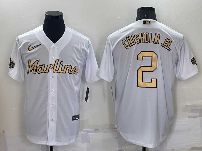 Miami Marlins #2 Jazz Chisholm Jr White 2022 All Star Stitched Cool Base Nike Jersey,We sell and wholesale Miami Marlins #2 Jazz Chisholm Jr White 2022 All Star Stitched Cool Base Nike Jersey on line form chian!